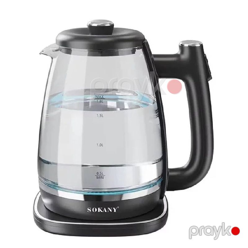 Sokany SK-09034 Elektrik Çaydan BPA-sız 1.8L Tutumlu LED Şüşə Çaydan 1800W Elektrikli Çaydan — Elektrik çaydanları və termoslar, Bakı (4)