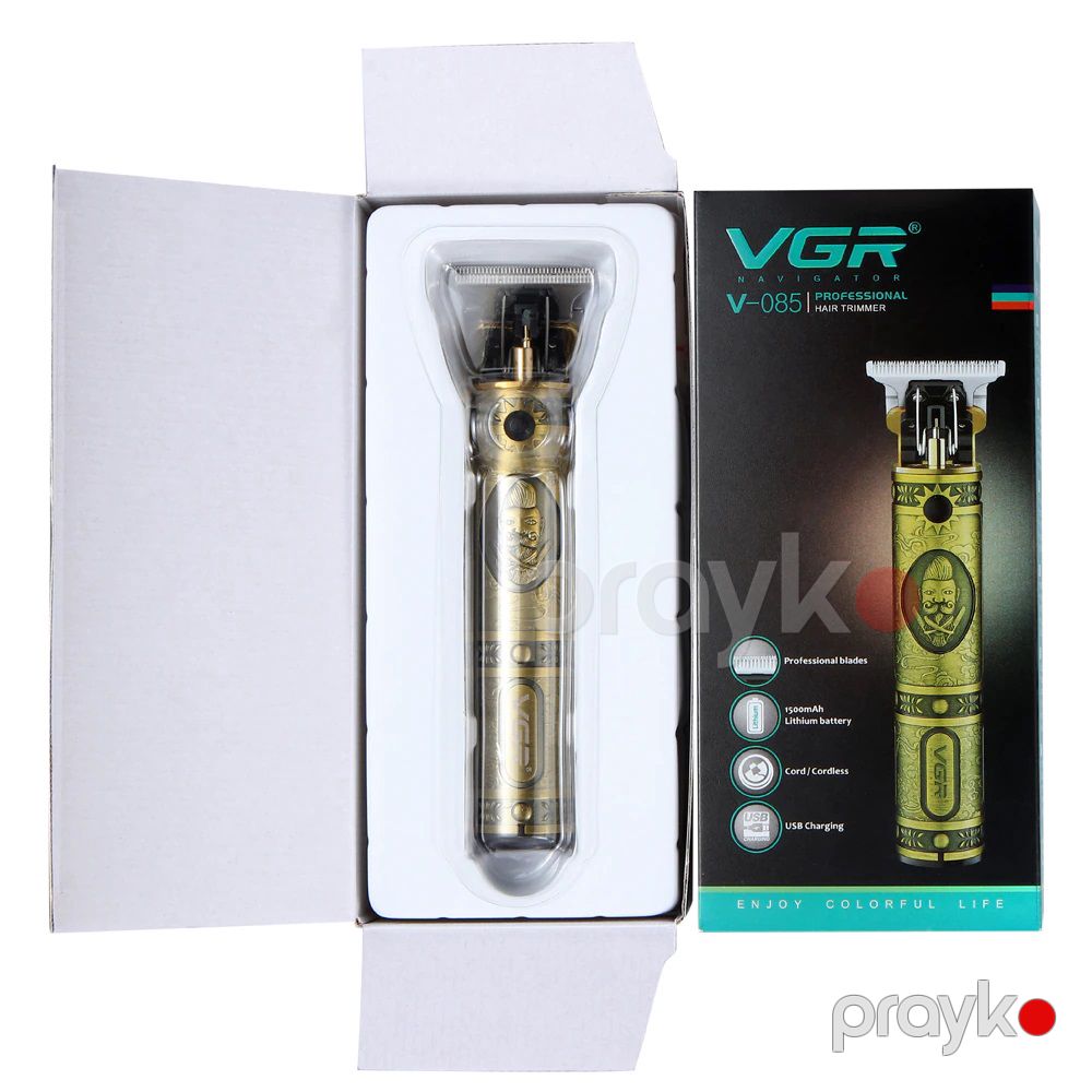 Professional Trimmer VGR V-085 Metal Gold Üzqırxan VGR V-085 Saç Kəsən — Usturalar, trimmerler və epilyatorlar, Bakı (6)