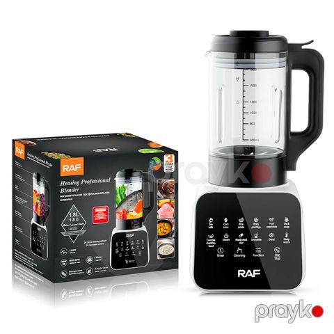 8 Bıçağa Sahib Professsional RAF Reqemsal Mətbəx Blenderi 1.8L 1200W Gücündə Çoxfunksiyalı Peşəkar Black Blender — Bakı