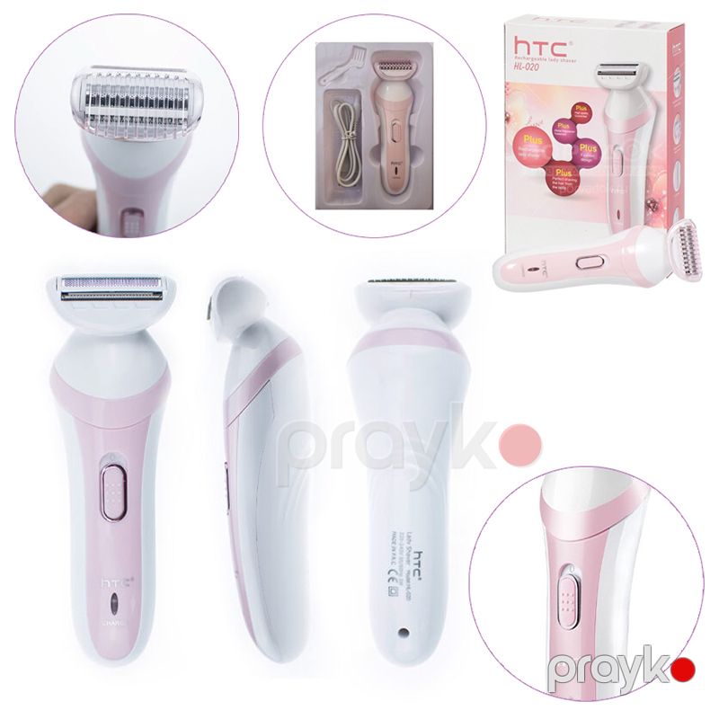 Qadınlar Üçün HTC HL-020 Təkrar Doldurulan Qadın Təraş Maşını Pink Yaş və Quru Epilyasiya Cihazı USB Doldurma Epilyatoru — Usturalar, trimmerler və epilyatorlar, Bakı (4)