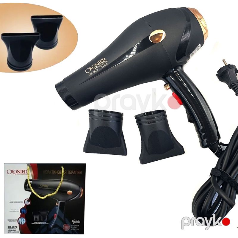 Saç Qurutma Maşını CR-6677 2500W Hava Feni Peşəkar İstifadə Üçün Yüksək Güclü Mini İon Texnologiya Saç Qurutma Feni — Fən, Bakı (4)