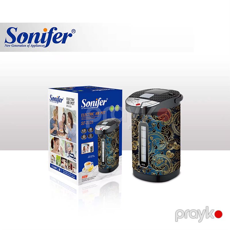 Sonifer SF-2125 Termo Çaydan Paslanmayan Polad Elektrikli Çaydan Böyük Tutumlu Çaydan 4L Termopot — Samovarlar, Bakı (2)