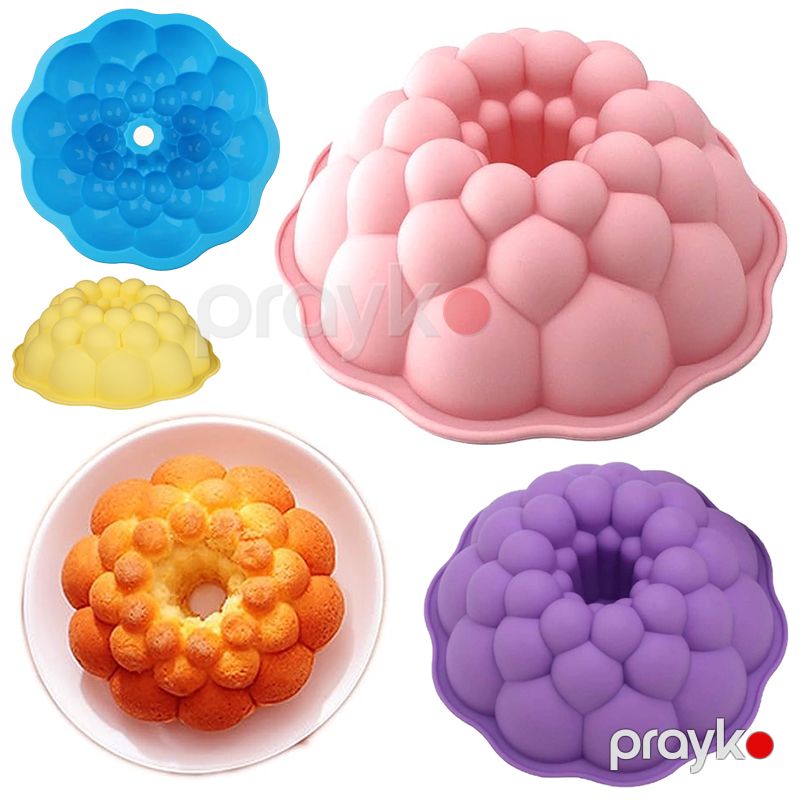 Yüksək Keyfiyyətli Bundt Tort Qabı silikon dəyirmi tort qabı, kiçik qabarcıq dizaynı ilə - tortlar, ponçiklər, jele, pudinq, şokolad bişirmə qəlibi — Qablar və mətbəx əşyaları, Bakı (2)