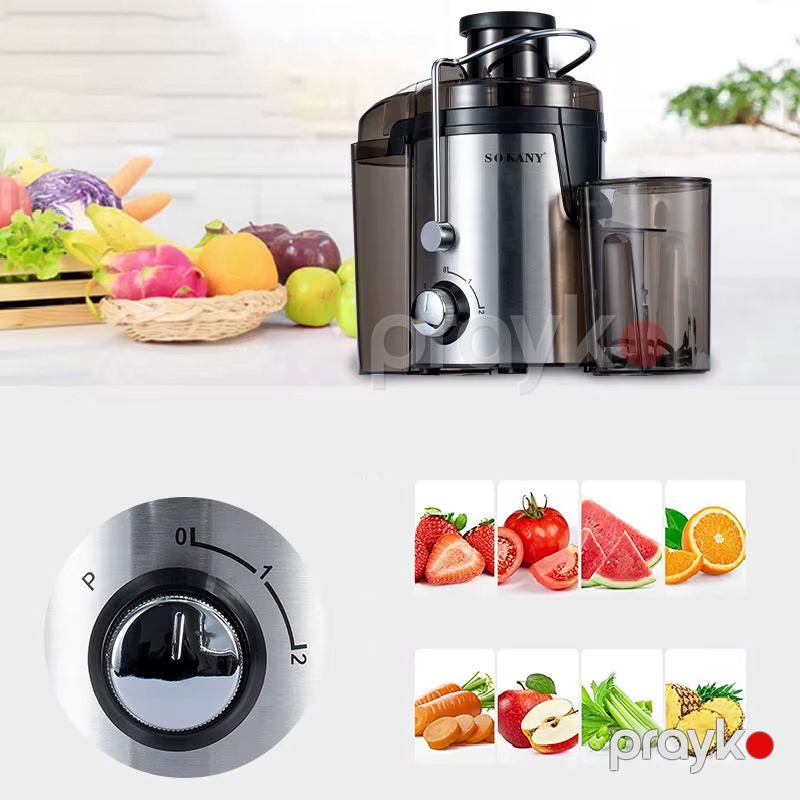 Sokany SK-JB-175 Elektrikli Çoxfunksiyalı Şirəçəkən Meyvə Tərəvəz Şirəçəkən Maşın 500W — Digər mətbəx texnikası, Bakı (4)