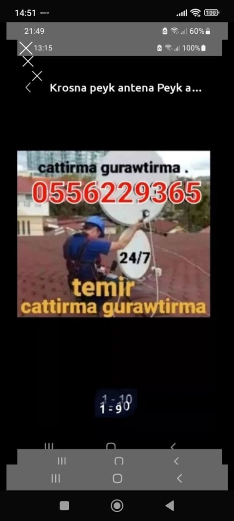 Peyk antenalarının quraşdırılması Quraşdırılma, Təmir, Tənzimlənmə Zəmanət — Bakı