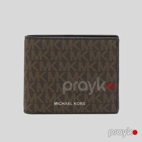 Kişilər üçün pulqabı Michael Kors, poliester, qəhvəyi, 9.5x11.5 sm — Bakı