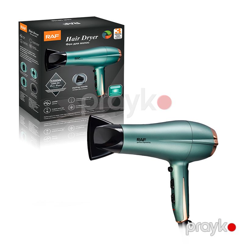 Yeni 2-Si 1 Arada RAF Peşəkar Saç Qurutma Feni 2200W Gücündə Salon İstifadəsi Üçün Uyğun Hava Feni 240 V — Fən, Bakı (7)