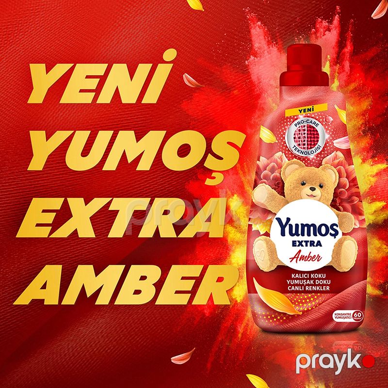 Yumoş Extra Konsantre 1440 ml Canlı renkler 60 Yıkama Renkliler İçin 60ml Çanaşır Yumuşatıcı — Mallar, Bakı (3)