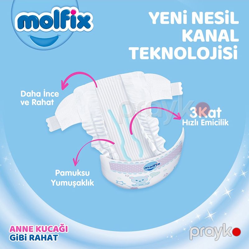 Molfix 3D 6 Beden Extra Large Bebek Bezi 38'li Extra Large Süper Molfix Uşaq Bezi N6 — Pampers və gigiyena, Bakı (3)