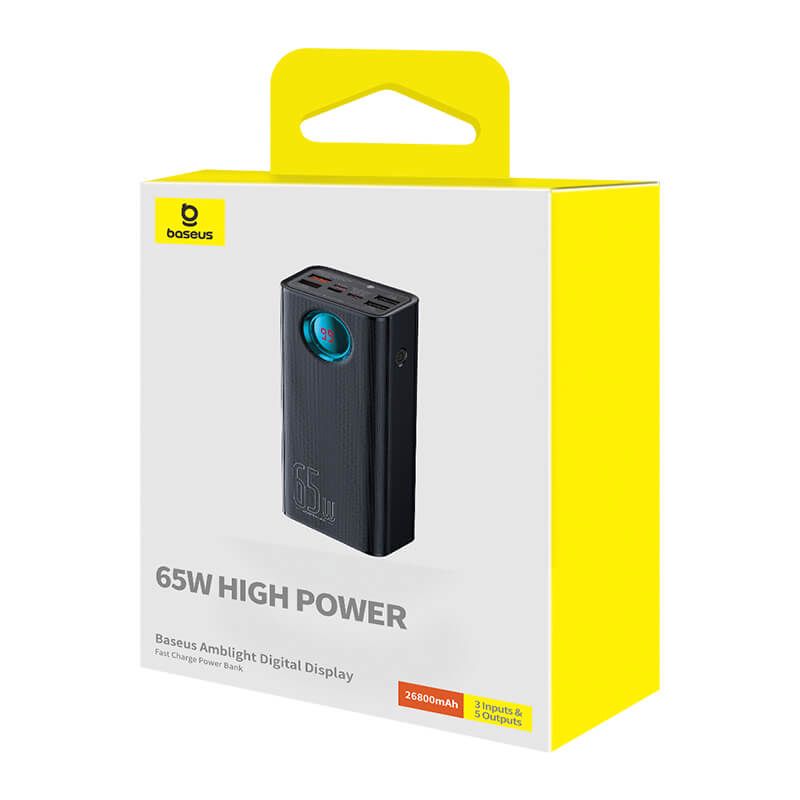 Baseus Amblight Digital Display Fast Charge Rəqəmsal Power Bank 30000mAh Tez Doldurma Enerji Bankı — Telefonlar və qadjetlər, Bakı (7)