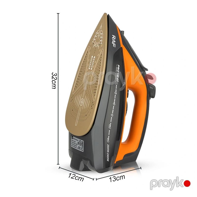Çox Funksiyalı RAF Buxarlı Ütü 2400W Gücə Məxsus Yüksək Keyfiyyətli Professional Buxar Ütüsü R.1224G — Ev texnikası, Bakı (5)