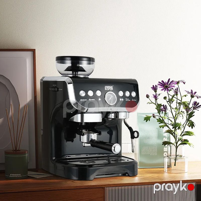 Wınnıng Star ST-9707 Çoxfunksiyalı Qəhvə Hazırlayan Elektrikli Yüksək Təzyiqli Espresso Maşını Kofe Üyüdücü İlə — Digər mətbəx texnikası, Bakı (2)