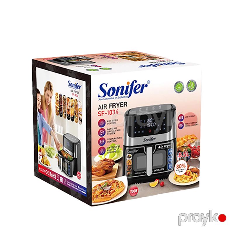 Sonifer SF-1044 Çoxfunksiyalı Elektrikli Qızardıcı Böyük Tutumlu Elektrikli Qızardıcı 8.2L Airfryer — Digər mətbəx texnikası, Bakı (5)