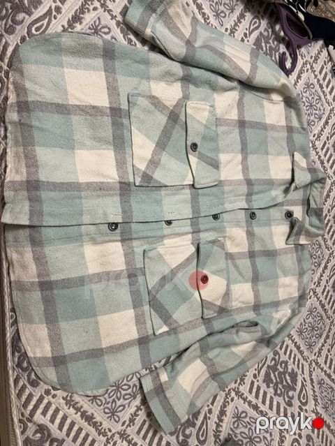 Yumşaq flanel köynək – böyük kvadrat xətli dizayn - Rənglər: açıq — Bakı