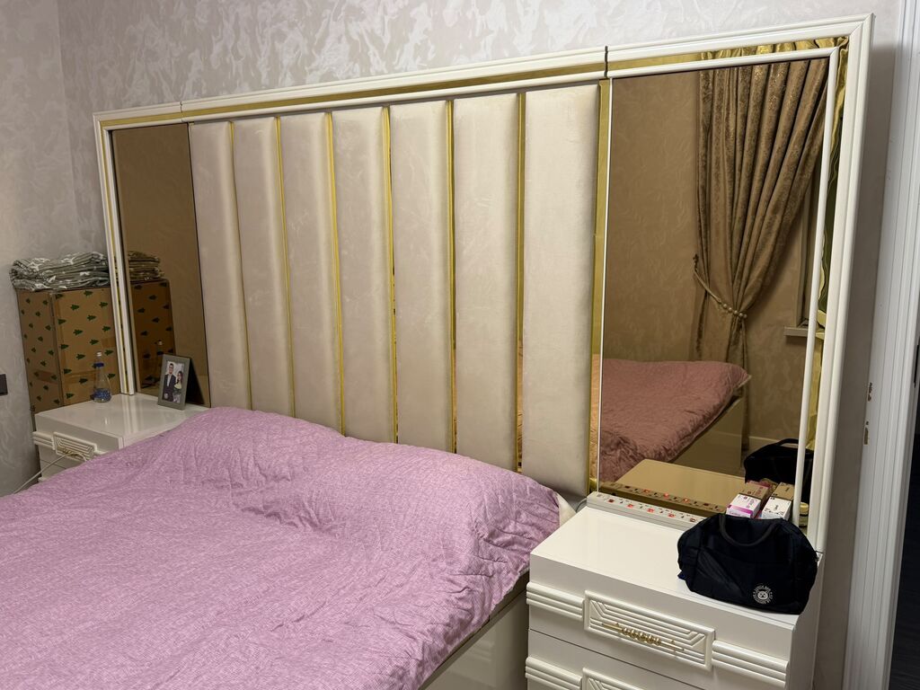 Yataq dəsti 1600 Azn satılır.Matras verilir. Taxt bazalıdır. Soft — Yataq otağı mobilya dəstləri, Digah (7)
