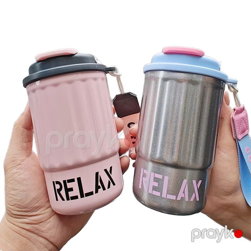 Termos 450ml Paslanmayan Polad Bottle Vakuum Rolex Termos Qəhvə Çay Su Termosu səyahət üçün fincan — Termos və termoş, Bakı (3)