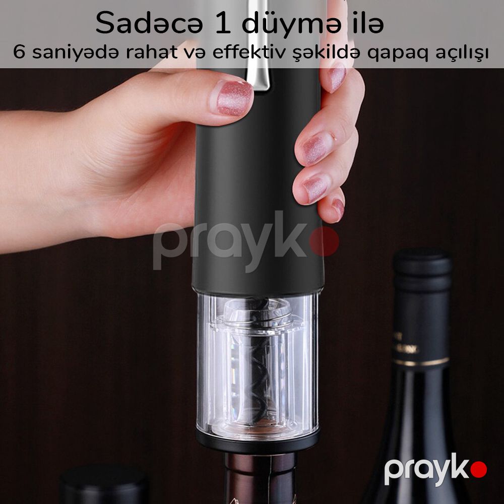Şərab Açan Tamalaec Elektrikli Tirbuşon İçki Butulkaları Qapağı Açacağı — Qablar və mətbəx əşyaları, Bakı (4)