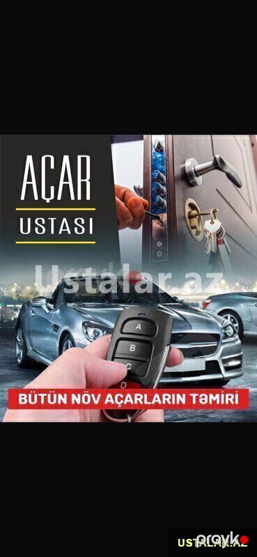 Maşın açar ustası Açar təmiri — Bakı