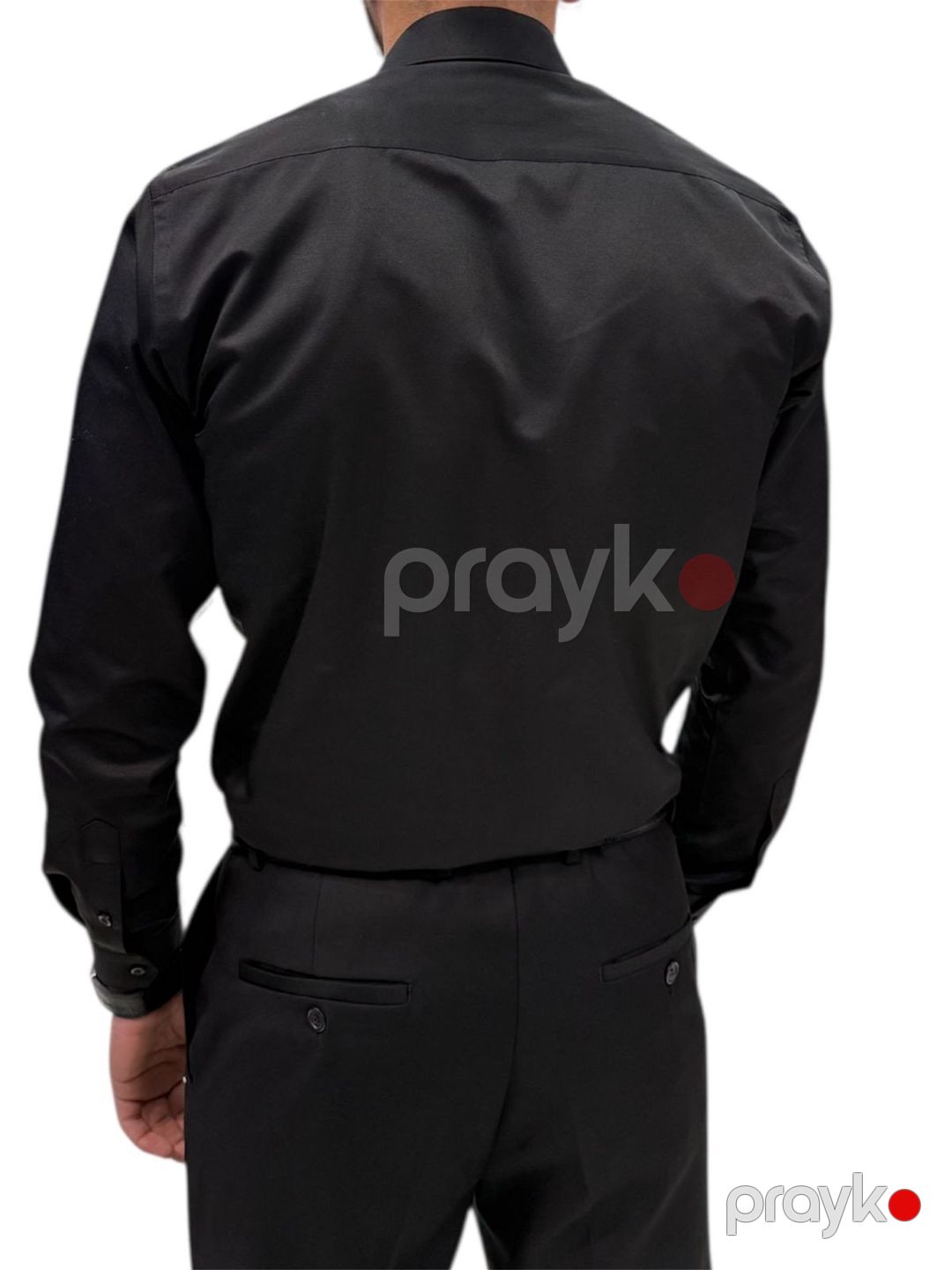 Kişilər üçün uzunqol köynək Diplomat0002, qara, pambıq, ölçü XXL — Mallar, Bakı (2)