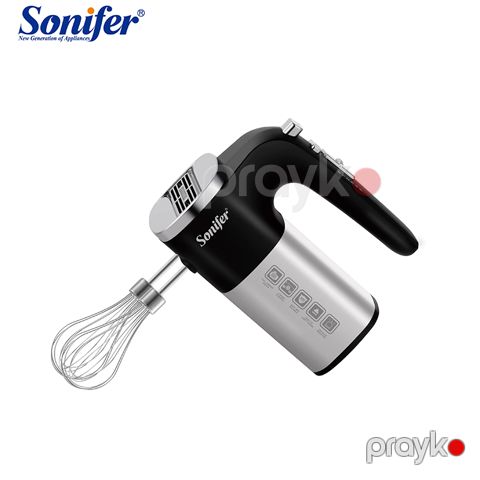 Sonifer SF-7078 Çoxfunksiyalı 5 Sürətli Əl Mikseri Yumurta Çırpıcı Xəmir Qarışdıran 500W Gücündə Paslanmaz Polad Başlıqlı Mikser — Bakı