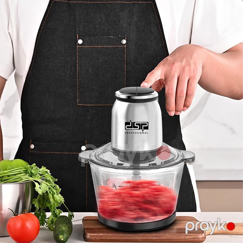 DSP KM4102 Elektrikli Mətbəx Doğrayıcı 250w 2.0Ltr Həcimli Şüşə Qida Doğrayıcı 2 Sürətli Doğrayıcı Blender 28000 RPM — Blenderlər, xırdalayanlar və mikserlər, Bakı (4)
