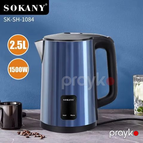 Sokany SK-SH-1084 Elektrikli Çaydan Paslanmaz Polad Elektrikli Çaydan 1500W — Bakı