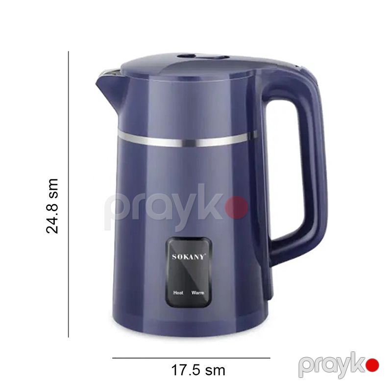 Yeni Sokany Elektrikli Çaydan 2.5L Kettle Avtomatik Sönən 360 Dönəbilən Altlıqlı Paslanmayan Polad Çaydan SK-1073 — Elektrik çaydanları və termoslar, Bakı (3)