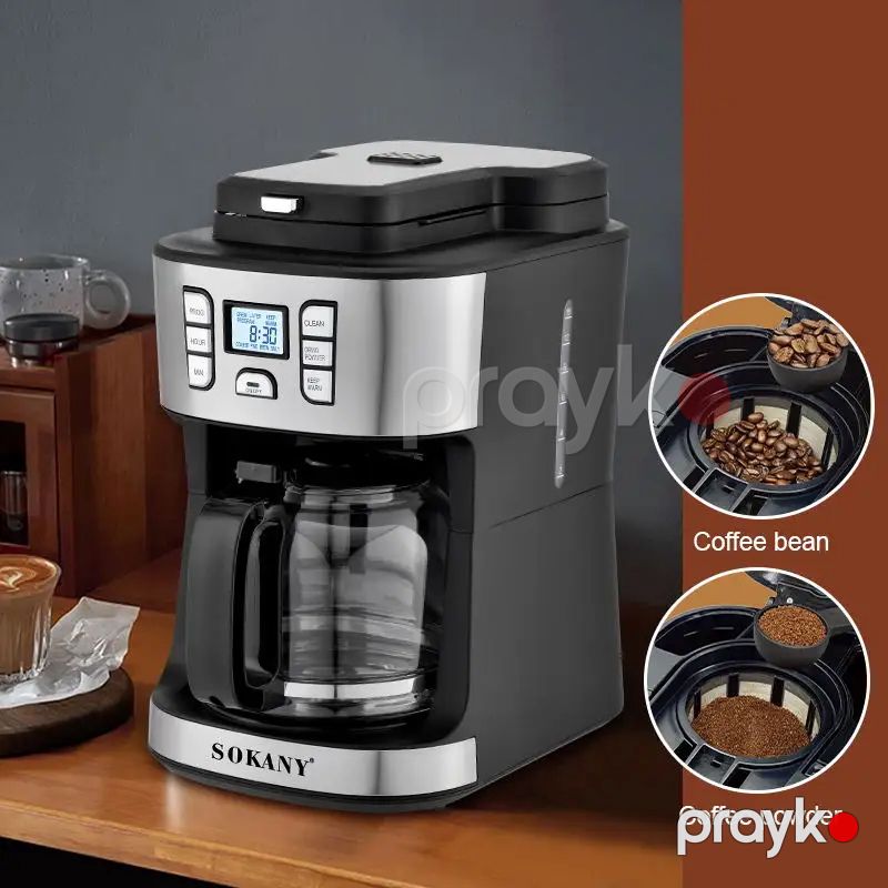 Sokany SK-506E Çoxfunksiyalı Qəhvə Maşını Yüksək Keyfiyyətli Kappuçino Espresso Kofe Hazırlayan Aparat 950W — Digər mətbəx texnikası, Bakı (6)