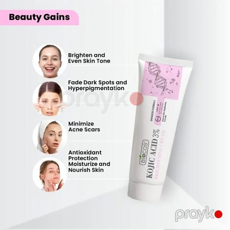 Biocos Kojic Acid 3% Brightening Cream – Dəri Tonunu Bərabərləşdirən Ağardıcı Krem (40 ml) — Gözəllik və səhiyyə, Bakı (5)