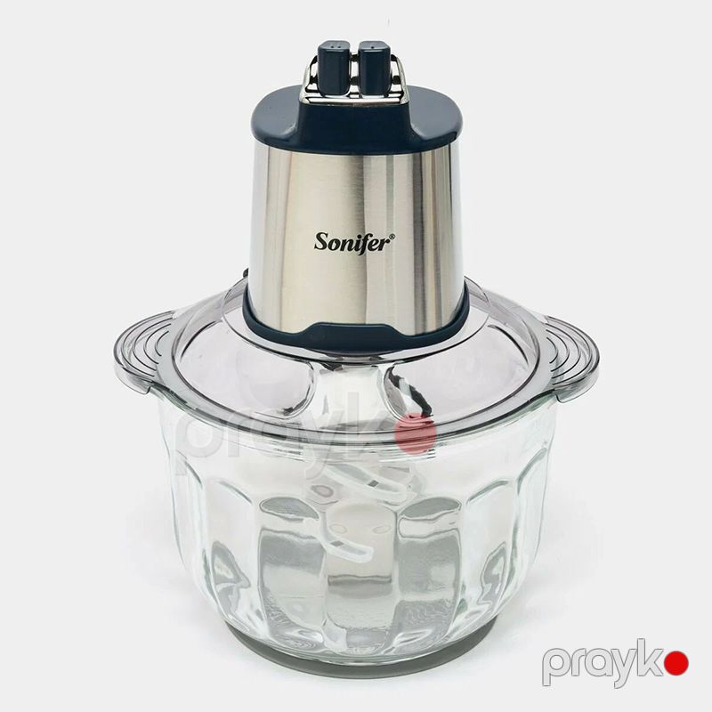 Sonifer SF-8123 Elektrikli Doğrayıcı, 4 L, çoxfunksiyalı 4 litrlik şüşə banka şaquli elektrikli tərəvəz və ət qidası doğrayıcısı — Ev texnikası, Bakı (4)