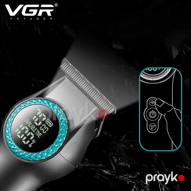 VGR V-990 Professional Saç Kəsmə Maşını Elektrikli Saç Saqqal Təraş Maşını Trimmer — Usturalar, trimmerler və epilyatorlar, Bakı (5)