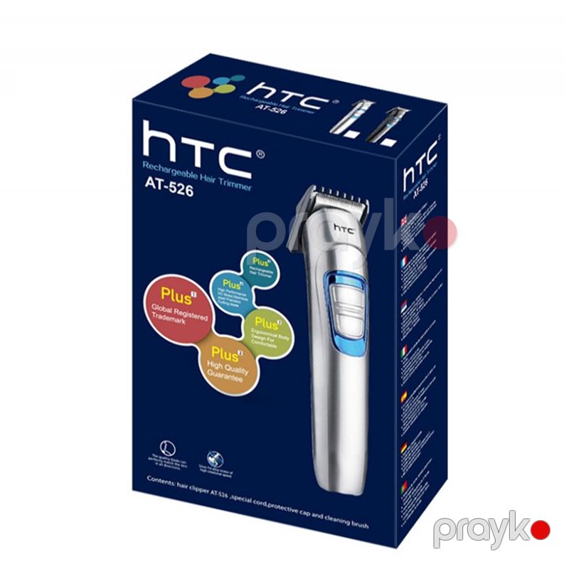 Yeni Təkrar Doldurulan Trimmer HTC AT 526 Paslanmayan Polad Bıçaqlı Kişi Təraş Maşını — Usturalar, trimmerler və epilyatorlar, Bakı (6)