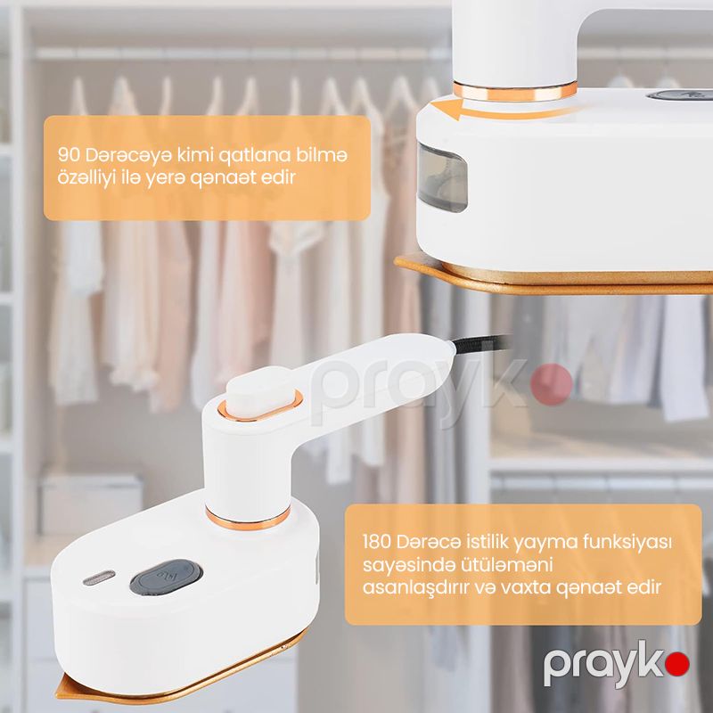 Portativ Qatlana Bilən RAF Buxarlı Ütü 38 W Gücündə Elektrikli Mini Buxar Ütüsü Yapışmaz Demir Paltar Ütüsü — Ev texnikası, Bakı (4)