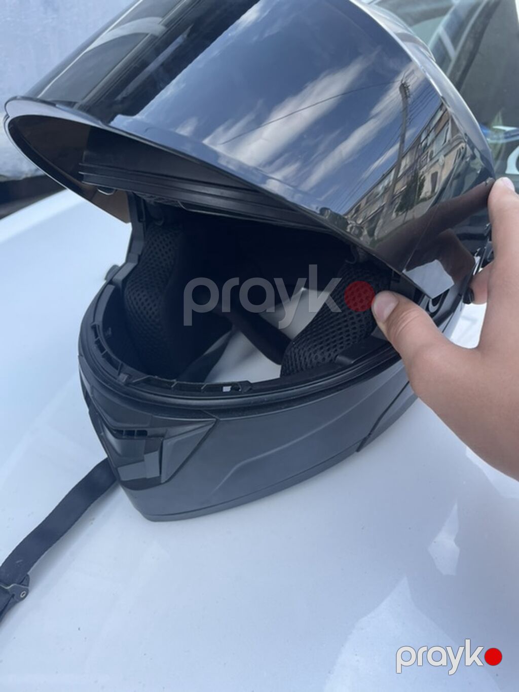 Crown Racing moto dəbilqəsi – modular (açılıb-bağlanan çənə hissəli) — Motosiklet geyimi, Xudat (7)