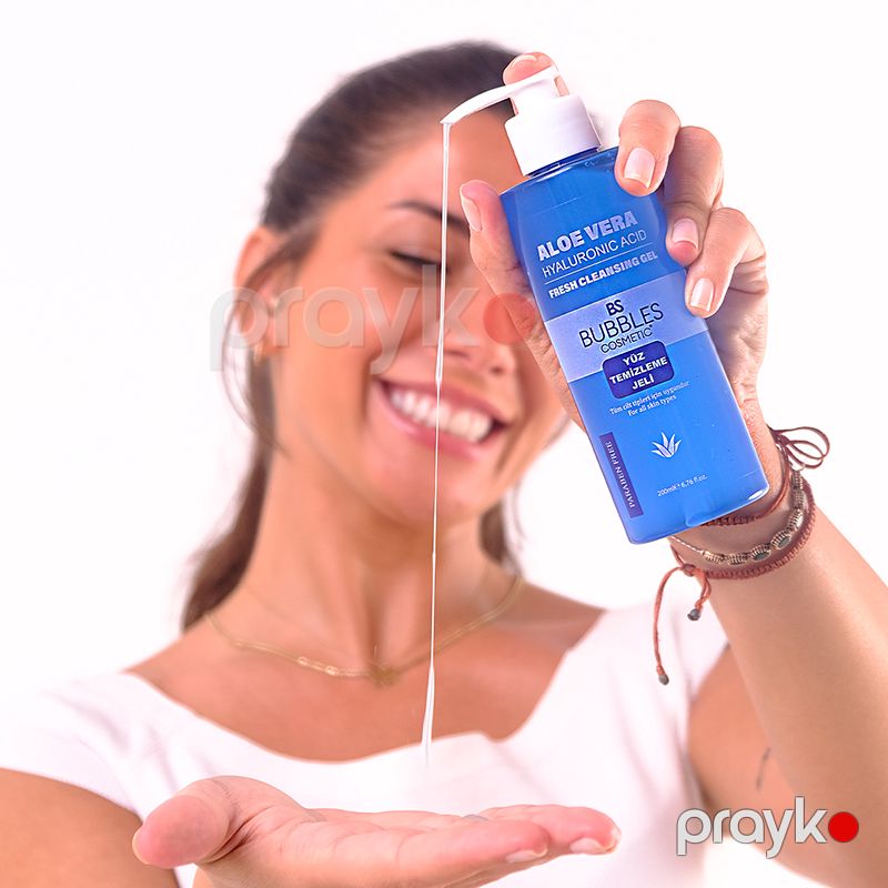 Bs Bubbles Cosmetic Aloe Vera Terkibli Qara Nöqtələrə Sızanaqlara Qarşı Üz Yuma Geli 200 ml — Gözəllik və səhiyyə, Bakı (4)