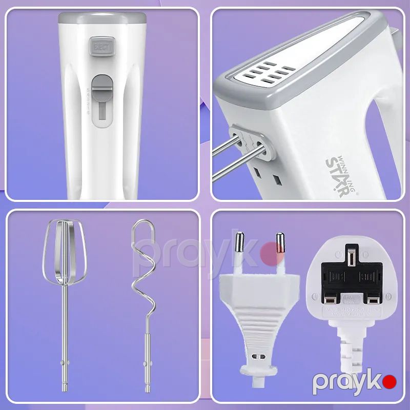 Wınnıng Star ST-5535 Çoxfunksiyalı Elektrikli Yumurta Çırpıcı Əl Mikseri 300W — Blenderlər, xırdalayanlar və mikserlər, Bakı (6)