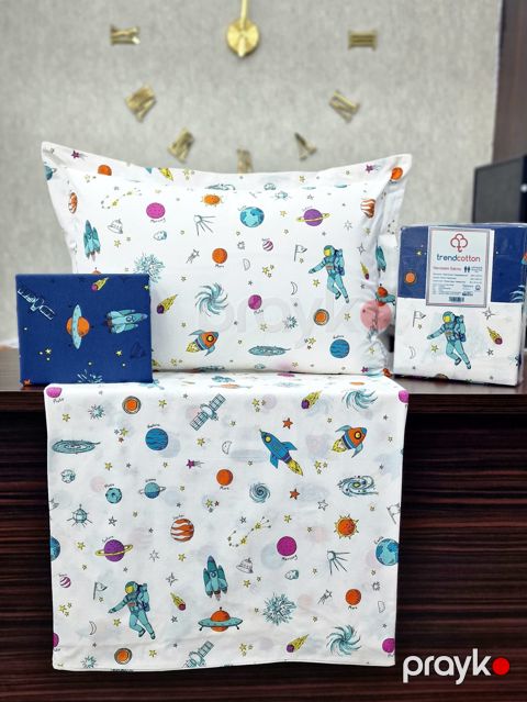 Uşaq yataq dəsti DT10173, yorğan üzü 160x220 sm, mələfə 180x240 sm, yastıq üzü 50x70 sm/1 əd, bambuk/pambıq, rəngbərəng — Bakı