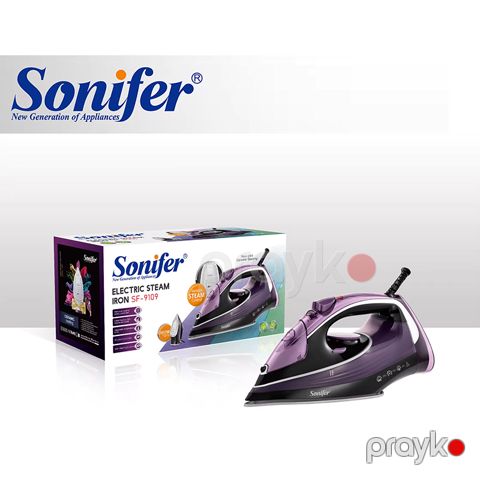 Sonifer SF-9109 Elektrikli Yüksek Güçlü Buxar Özəlliyi İlə Geyim Ütüsü 2400W Kermanik Altlıqlı Peşəkar Buxar Ütüsü — Bakı