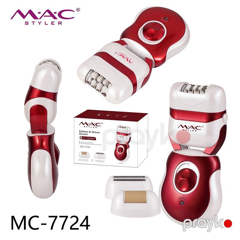 MAC Styler 3-ü 1-də Epilator MC-7700 Simsiz Bədən Epilatoru Qadınlar Üçün Dəst Epilyasiya Cihazı — Usturalar, trimmerler və epilyatorlar, Bakı (6)