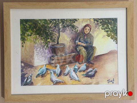 Rəsm Azərbaycanın zəhmətkeş qadınları, akvarel, 50x38 sm (inceart006) — Bakı