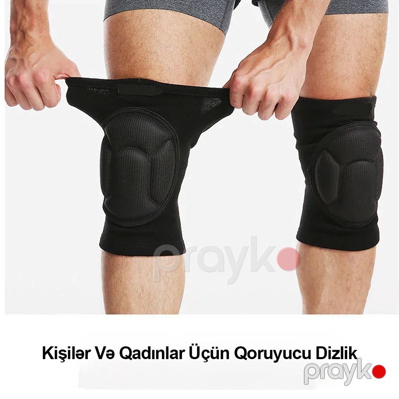 Kişilər və Qadınlar Üçün Qoruyucu Dizlik Voleybol Dizliyi Sürüşməyə Qarşı Elastik Qalın Diz Yastiqciqları Yumşaq Şitqi — İdman, hobi, istirahət, Bakı (3)