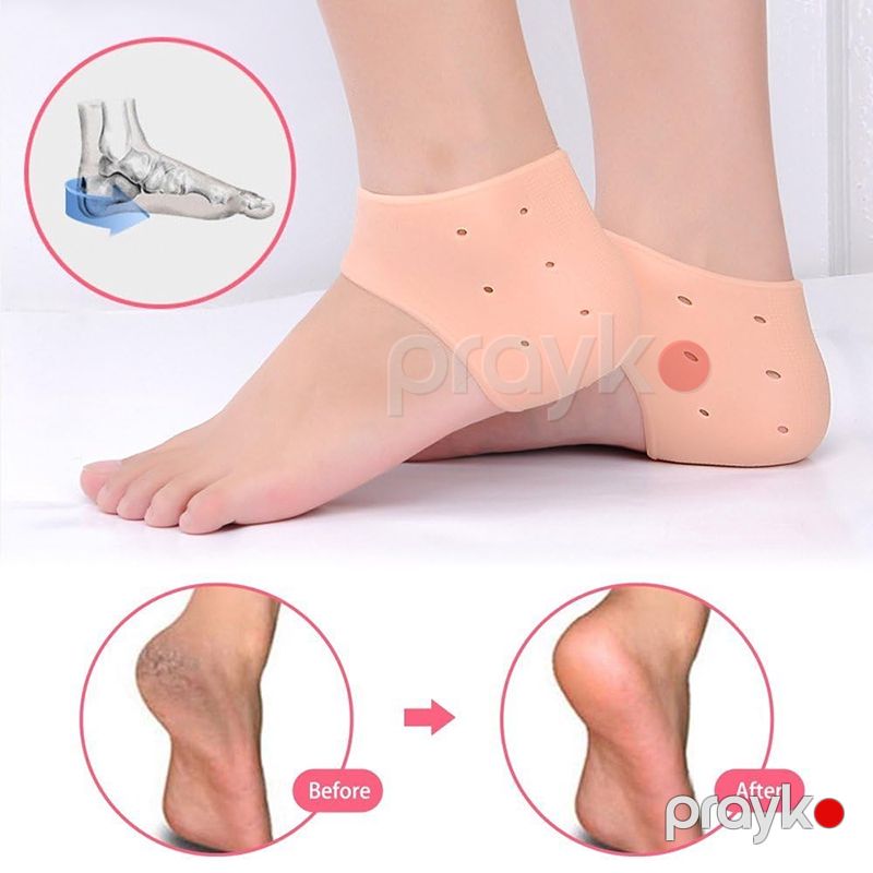 Silikon Gel Daban Yastığı Ağrı Kəsici üçün Silikon Dabanlıq Çatlaq Əleyhinə Yumuşaq Silikon Corab — Gözəllik və səhiyyə, Bakı (6)