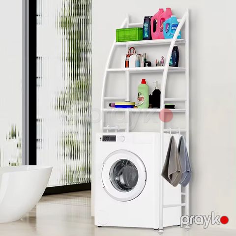 3 Pilləli Hamam Üçün Saxlama Rəfi Paltaryuyan Maşın Üçün Metal Künc Rəfi Çoxfunksiyalı Hamam Vanna Otağı Dəsmal Rafı — Bakı