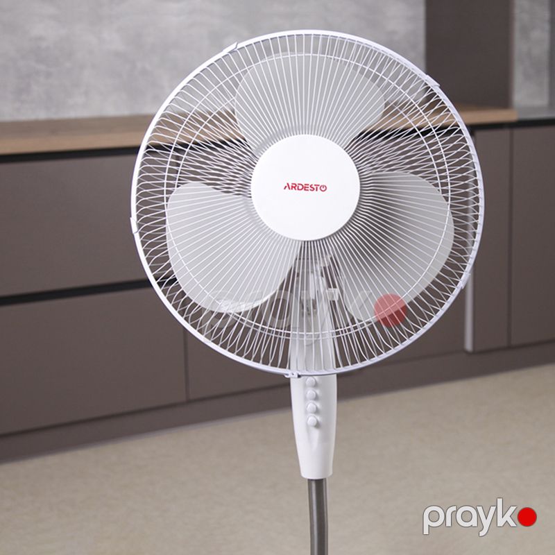 Ardesto FN-1608CW Döşəmə Ventilatoru Ağ Rengli Avtomatik Dönmeli Elektrikli Ventilator — Ventilyatorlar, Bakı (4)