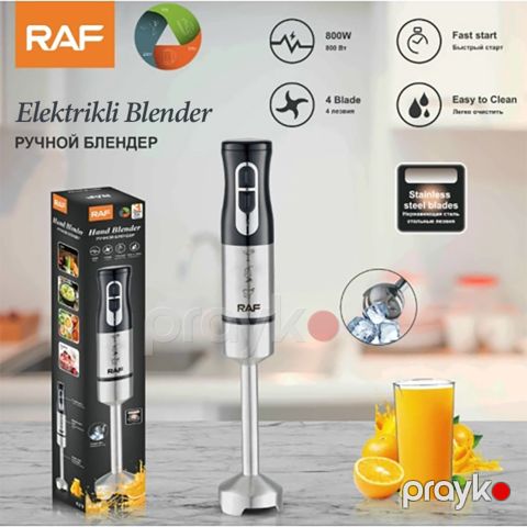 Yaxşı Keyfiyyətli Çoxfunksiyalı 800W Əl Blenderi Dəyişən Sürətli Paslanmaz Polad RAF Əl Blenderi R.278 — Bakı