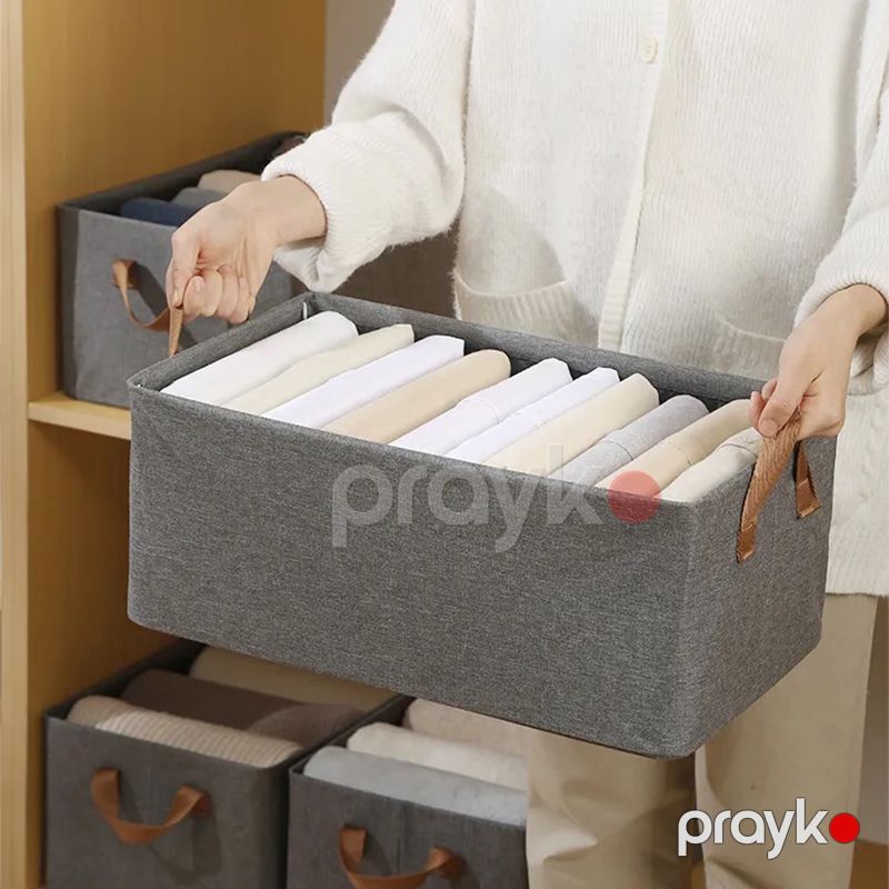 Geyim Saxlama Səbəti Məişət Şkafı Pambıq Geyim Səbəti Ev Üçün Yuyulabilən Kətan Geyim Saxlama Rəfi 160g — Mallar, Bakı (4)