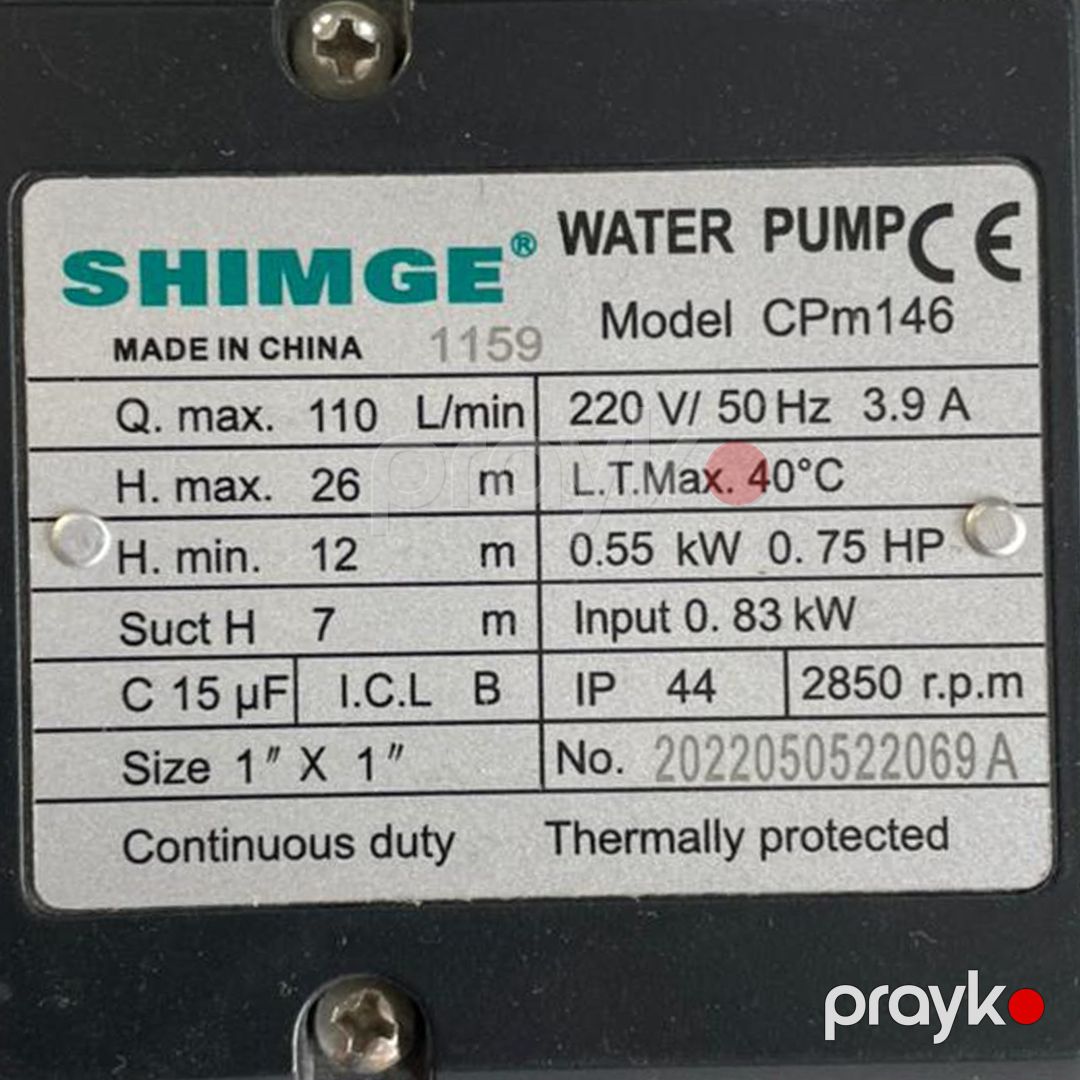 Səthi nasos Shimge CPm146 1159 — Mallar, Bakı (2)