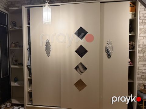 Uch qapli dolab kupe qarderob - Material: açıq krem rəngli — Bakı