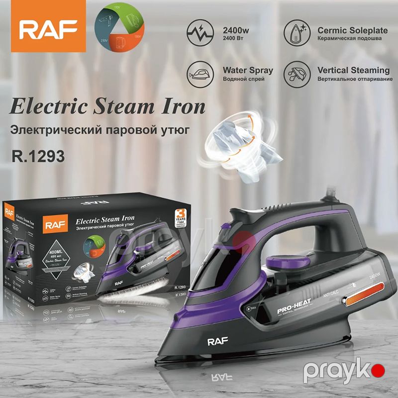 RAF Elektrikli Buxar Ütü Yüksək Güclü Keramik Buxar Ütü 2400W R.1293 — Ev texnikası, Bakı (7)