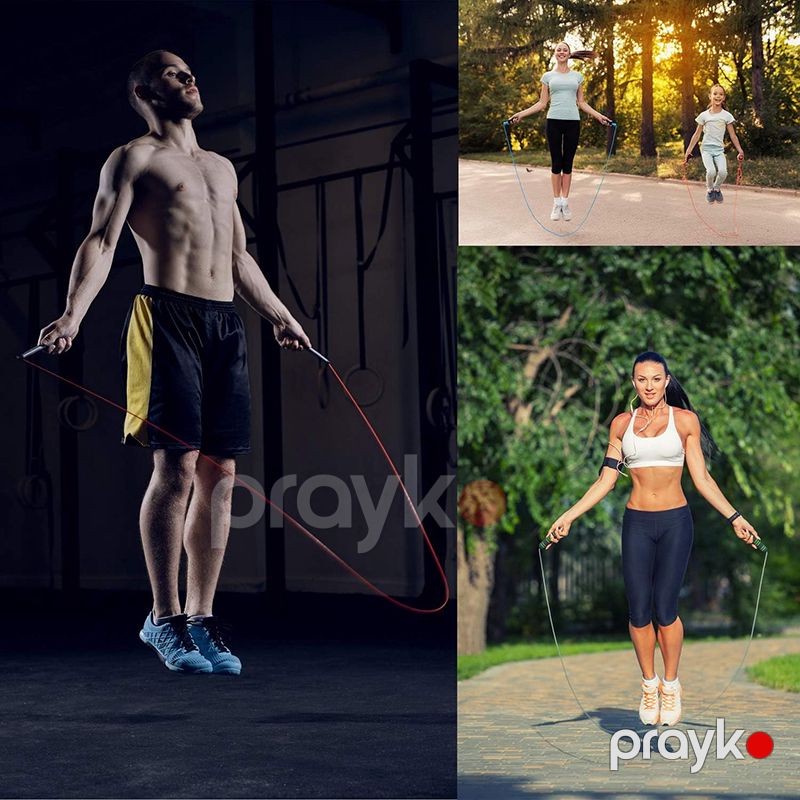 Tənzimlənən Atlama Ipi Fimnastika Fitnes Üçün Aşınmaya Qarşı Davamlı Rengli Atlama Ipleri — İdman, hobi, istirahət, Bakı (5)